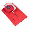 Červená košeľa - klasický golier, krátky rukáv